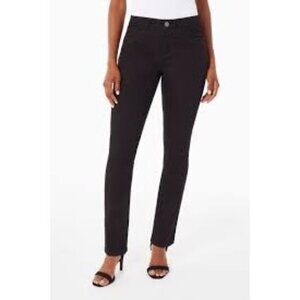 MING WANG $155  BLACK Mid-Rise Straight Leg Jeans  SIZE 8 NWT